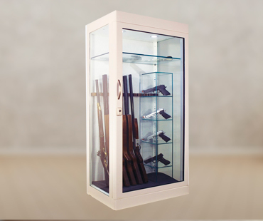 Gun Metal Display Cabinets