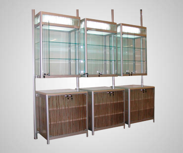 Gun Suspended Display Cabinets